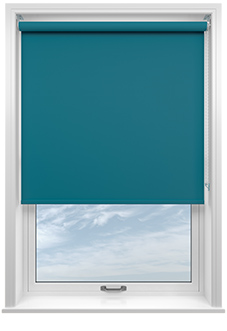 Palermo (Blackout), Teal Blue - Roller Blind